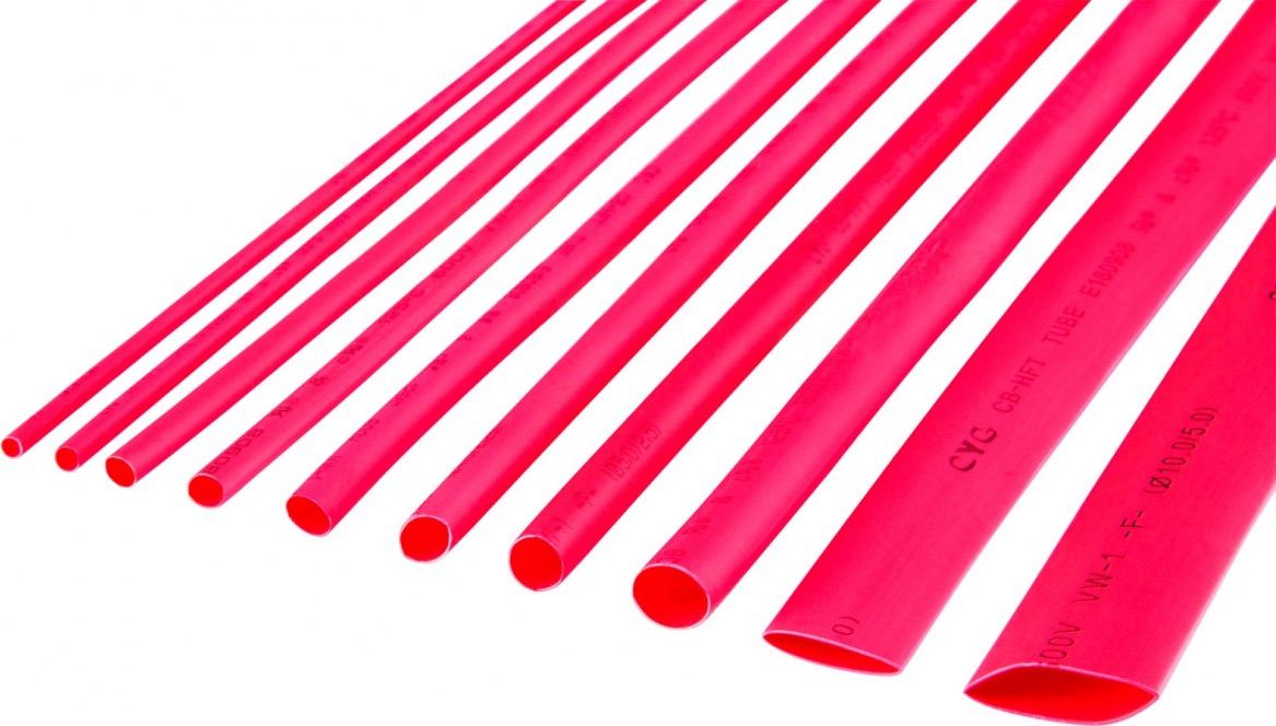 Cabletech Rurka termokurczliwa 2mm x 1m czerwona (LEC-NAR0253.1)