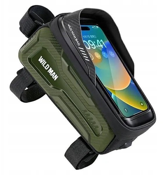 WildMan WILDMAN sakwa rowerowa na ramę na zamek 1L (4" - 7") M20 zielona