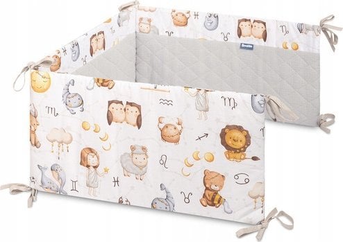 Sensillo OCHRANIACZ DO ŁÓŻECZKA MUŚLIN ZODIAK SZARY