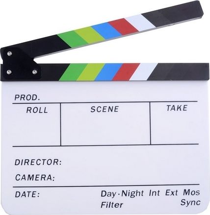 Commlite Klaps Filmowy 30x25cm / Biały / Na Pisaki - Mazaki (SB3939) - 5903876995737
