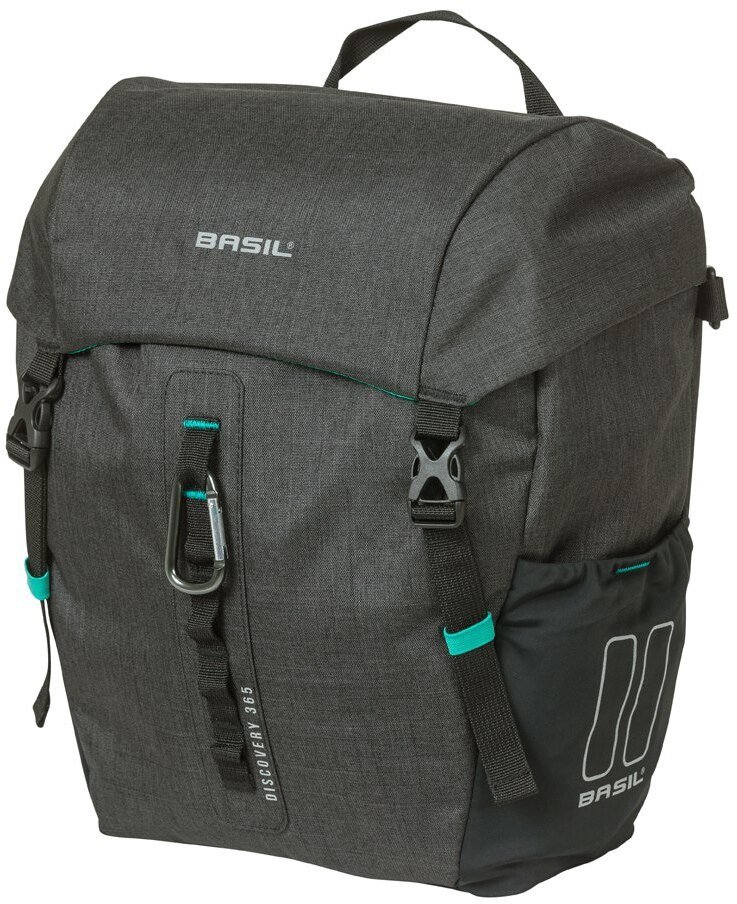 Basil Sakwa pojedyncza DISCOVERY 365D SINGLE PANNIER BAG M 9L, MIK Hooks System, black melee (BAS-18...