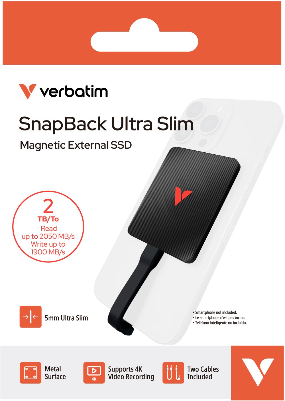 Dysk zewnętrzny SSD Verbatim Dysk zewnętrzny SnapBack Ultra Slim SSD 2TB czarny 32337