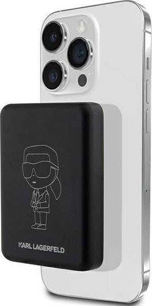 Powerbank Karl Lagerfeld Karl Lagerfeld Powerbank indukcyjny KLPBM5KIOTTGK 5000mAh czarny/black NFT Outline Ikonik MagSafe