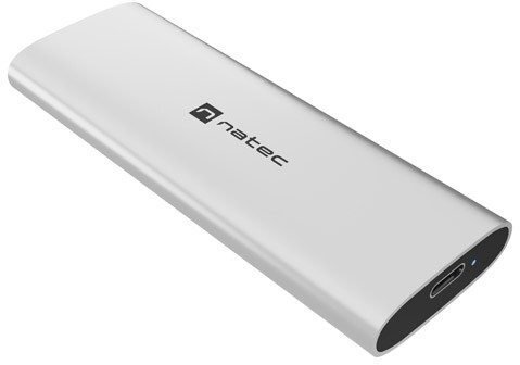 Natec Obudowa SSD zewnętrzna Rhino M.2 NVME Lite USB-C 3.2 Gen 2 Arctic Silver (NKZ-2474)