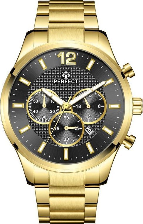 Zegarek Perfect ZEGAREK MĘSKI PERFECT CH01M - CHRONOGRAF (zp355g) + BOX