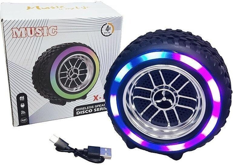 Głośnik Adar Bluetooth koło samochodowe ze światłem USB (5901271635470)