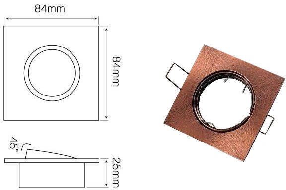 Ledline Oprawa LED line kwadratowa ruchoma, antyk, odlew (LL-OSK-ANT-242922) (5901583242922)