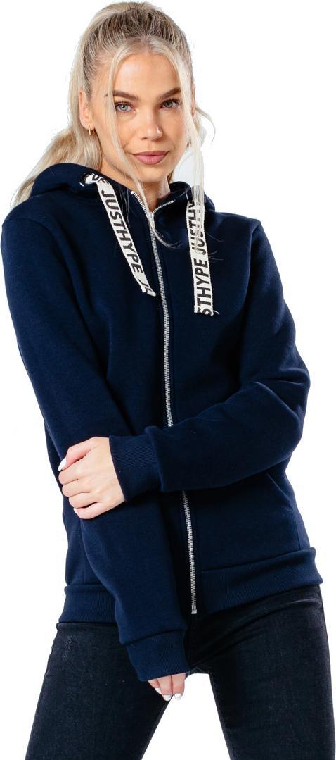 Justhype Justhype Drawstring Zip Hoodie HYPWOMHOOD003 Granatowe 10