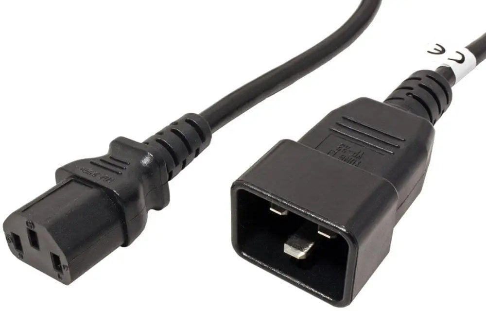 Kabel zasilający PremiumCord Kabel połączeniowy 230V 10A 1m, konektory IEC 320 C13 - IEC 320 C20