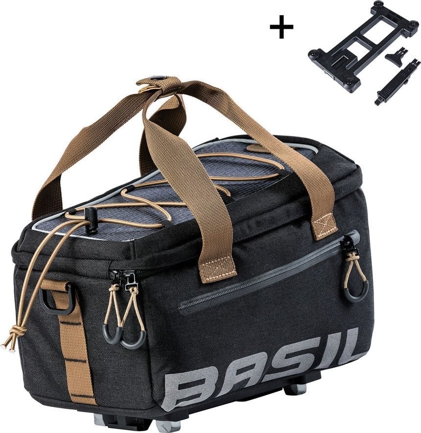 Basil Torba na bagażnik BASIL MILES TRUNK BAG, MIK z adapterem do mocowania, 7L, Wodoodporna, Black ...