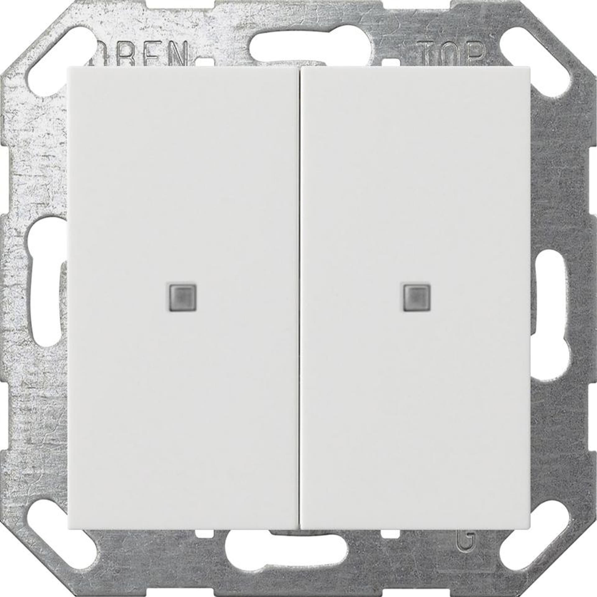 Zdjęcia - Termostat Gira czujnik przyciskowy 2x KNX ONE System 55 czysta biel mat 517327 