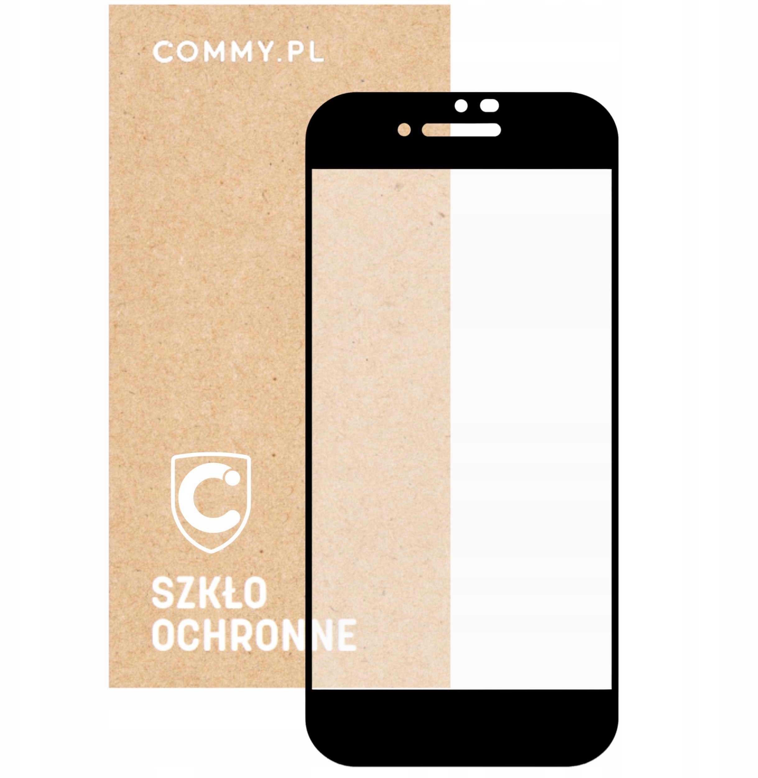 Szkło hartowane 5D COMMY do iPhone 7 / 8 czarna ramka