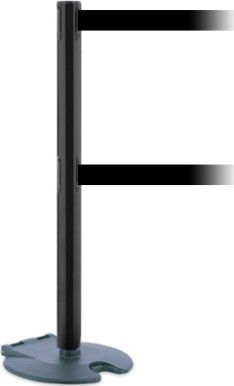 Tensator Pachołek jezdny/słupek Rollabarrier Dual Line z rozwijaną taśmą odgradzającą, malowany proszkowo (Taśma 2,30m)