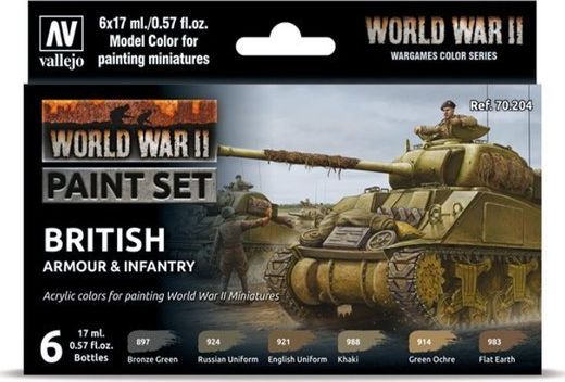 Vallejo Zestaw Farb Vallejo WWII British Armour Infantry uniwersalny
