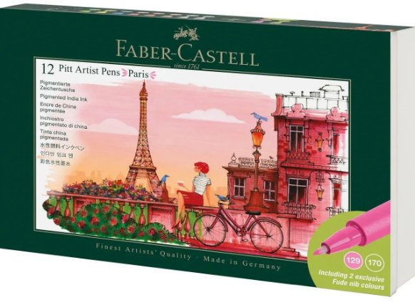 Faber-Castell Zestaw pisaków Pitt Artist Pen Paris 12szt