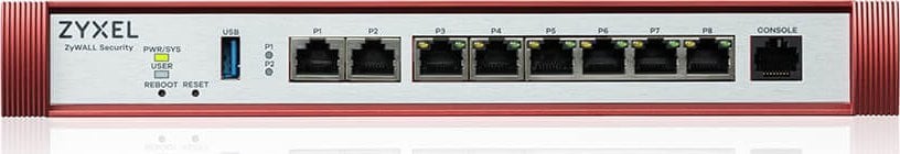 Zapora sieciowa ZyXEL Zyxel USG FLEX200 HP Series, User-definable ports with 1*2.5G, 1*2.5G( PoE+) & 6*1G, 1*USB (device only)