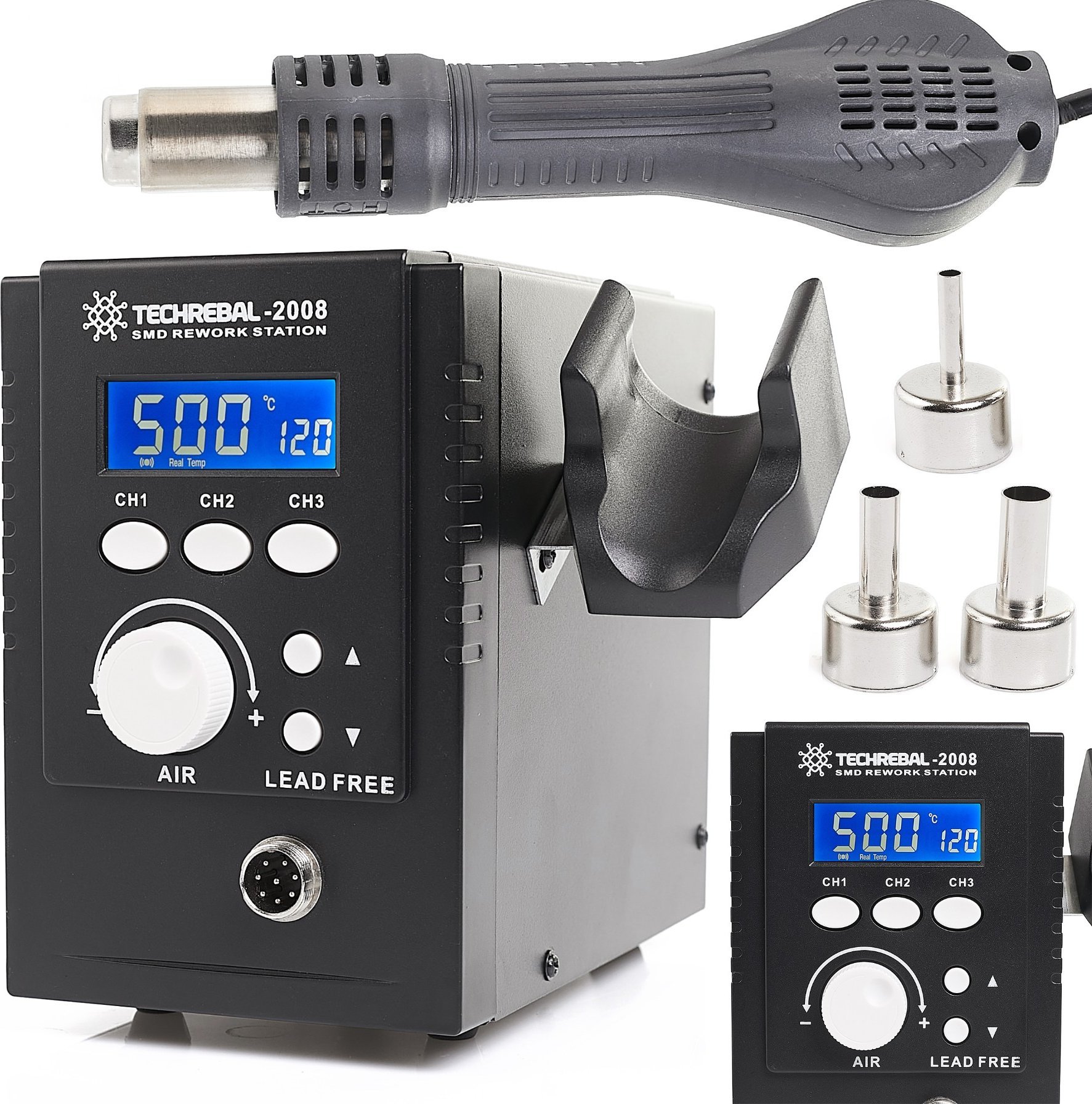 Stacja Lutownicza Opalarka Hot Air Gorące Powietrze Techrebal 2008 Mocna