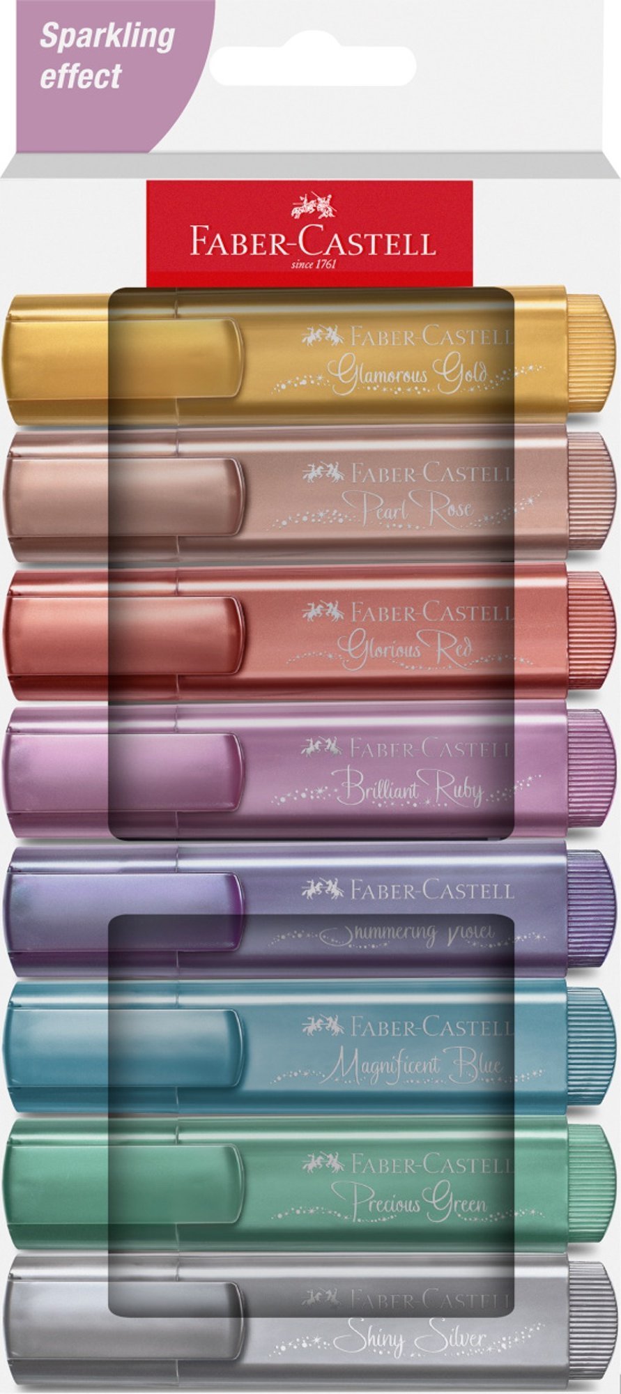Faber-Castell FABER-CASTELL zakreślacz TL 46 Metallic 8 sztuk w kartonowym etui