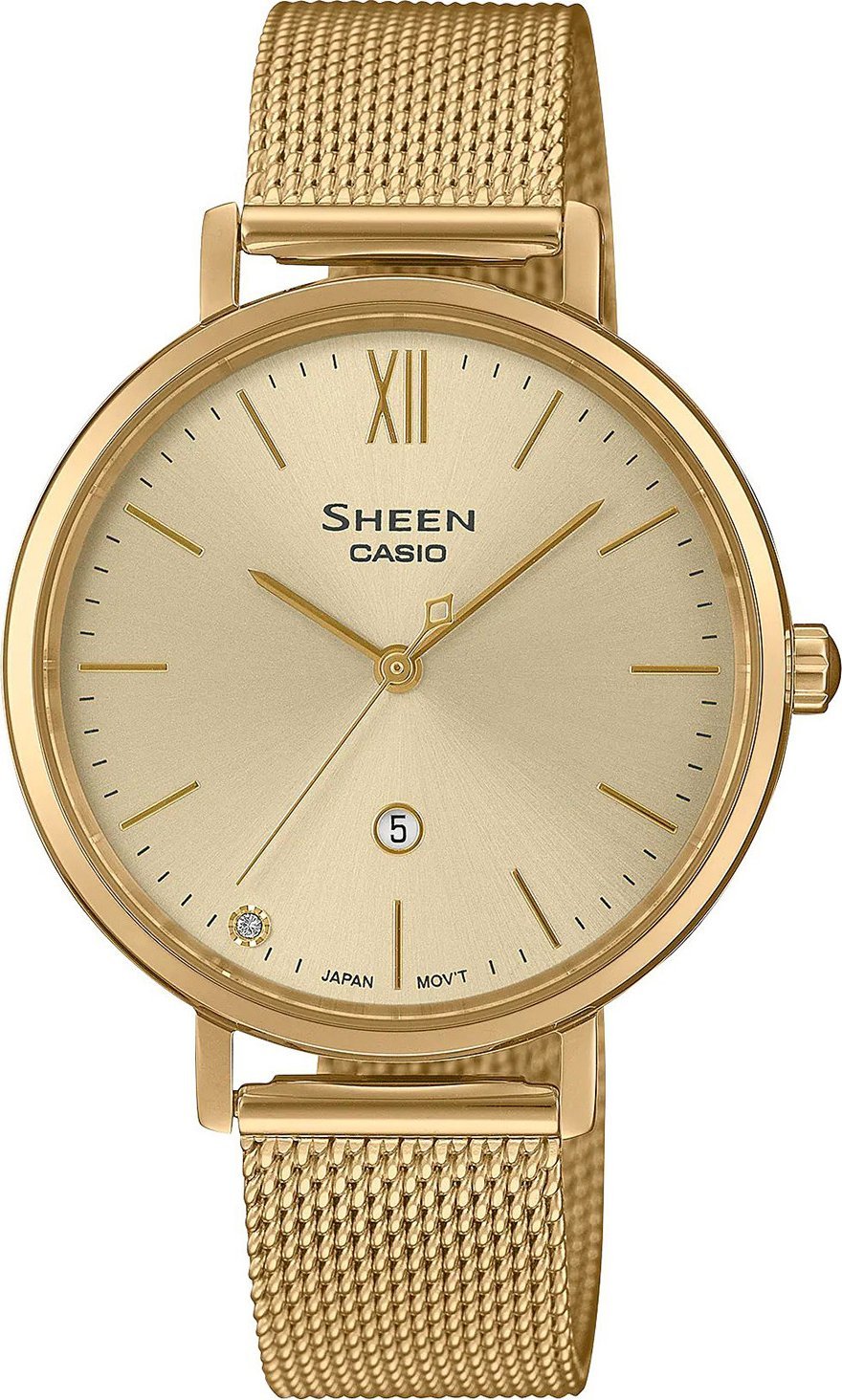 Zdjęcia - Zegarek Casio  Sheen   Sheen SHE-4539GM-9AUER złoty 