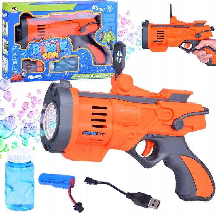 Jokomisiada Pistolet do puszczania tęczowych baniek mydlanych ZA4962