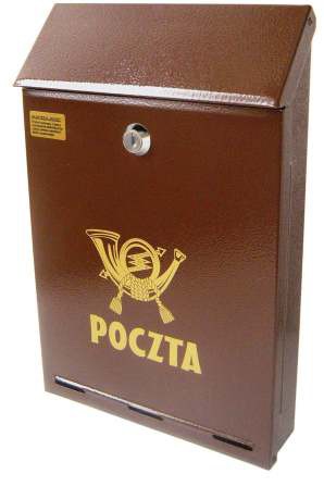 Skrzynka na listy brązowa A-4