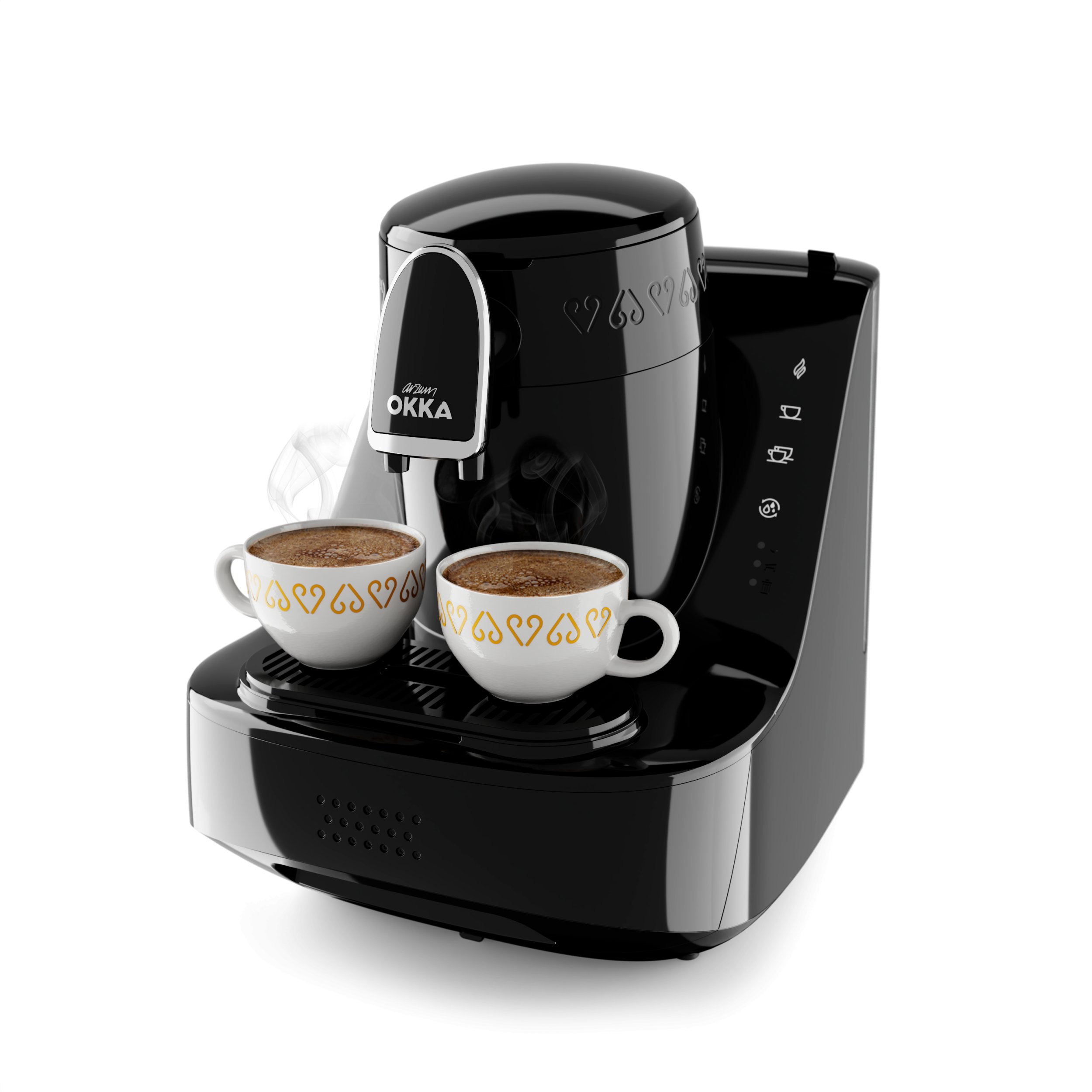 Ekspres ciśnieniowy Arzum Arzum Okka Elite, mocha machine black/chrome, model 2025