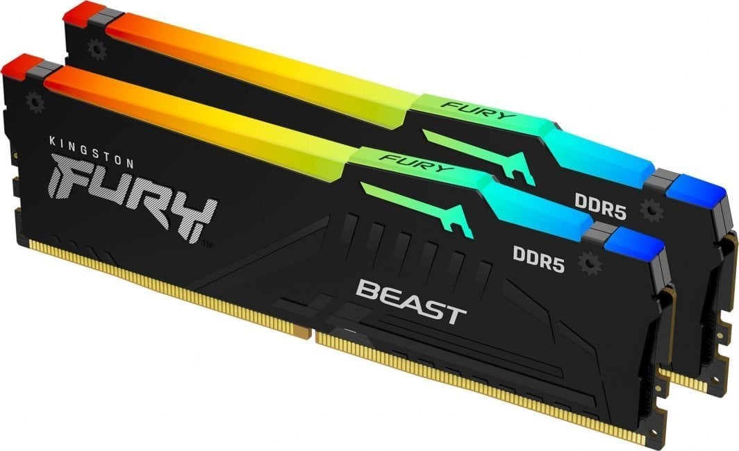 Zdjęcia - Pamięć RAM Kingston Fury Pamięć  Beast RGB, DDR5, 32 GB, 6000MHz, CL30 (KF560C30BBEAK2 