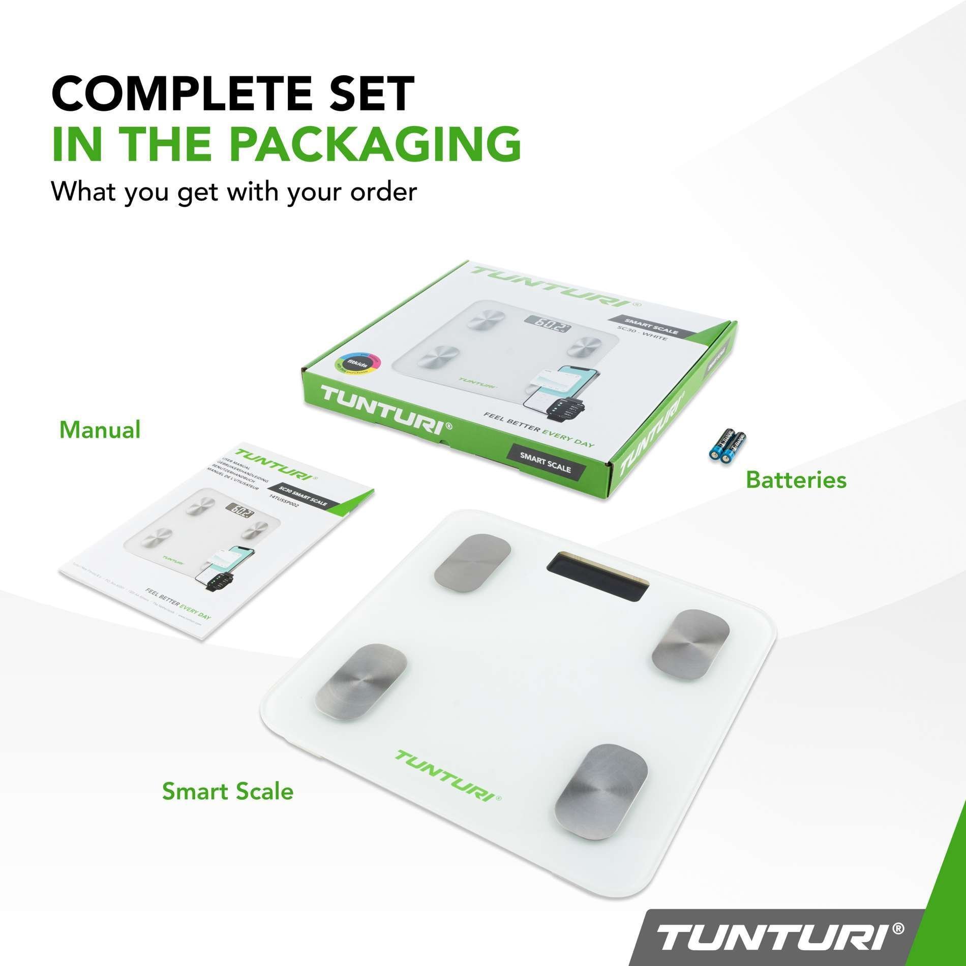 Waga łazienkowa Tunturi Waga SC30 SMART SCALE WITH APP