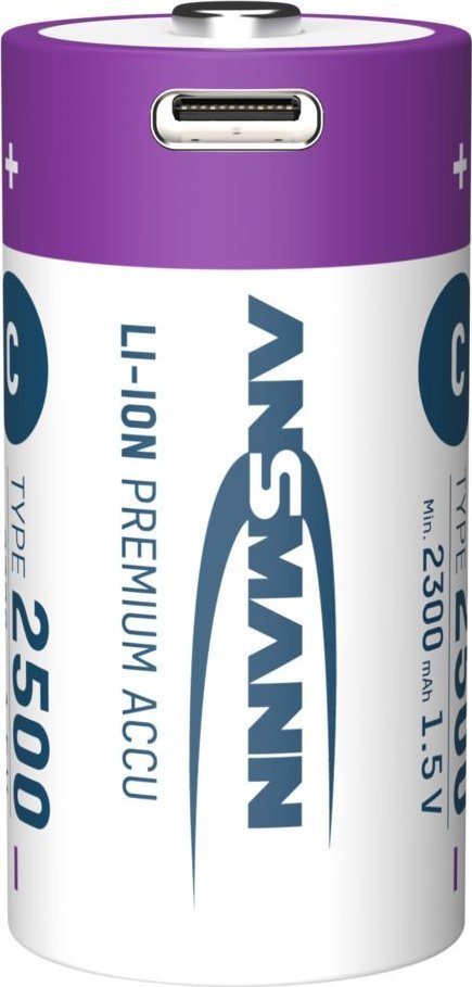 Ansmann ANSMANN 1313-0004 Li-Ion rechargeable batteries Baby C type 2500 (min. 2300 mAh) 2-pack box