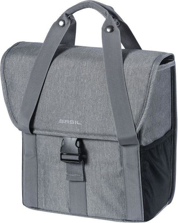 Basil Sakwa miejska pojedyncza BASIL GO SINGLE BAG 16L, mocowanie na haki Hook-On System, szary (NEW...