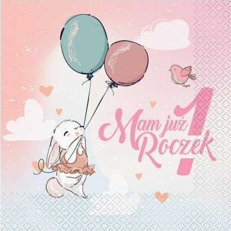 GoDan Serwetki Roczek - Króliczek 33x33cm 20szt