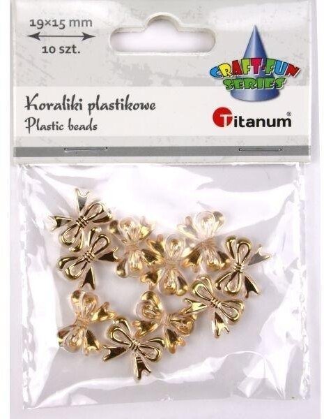 Slowmoose Koraliki plastikowe kokardki 5mm 10szt