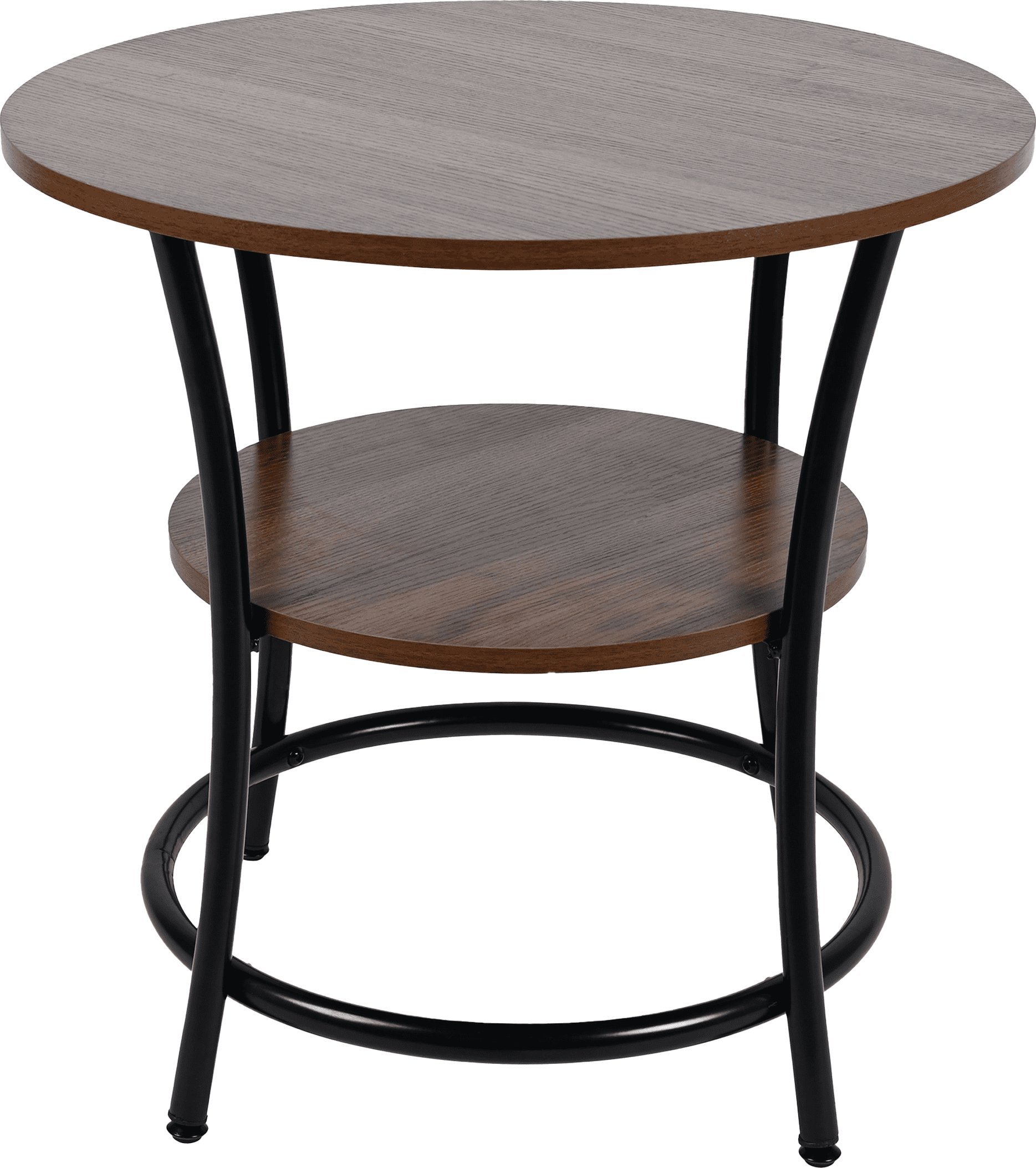 Stolik kawowy okrągły loft fi 56x55cm orzech