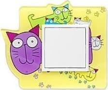 Efapel EFAPEL KIDS RAMKA 1-KROTNA ŻÓŁTE KOTY 90910 ZK