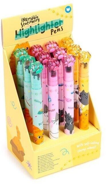 Puckator Zakreślacz i stempel 2w1 Beans&Co Cat (12szt)