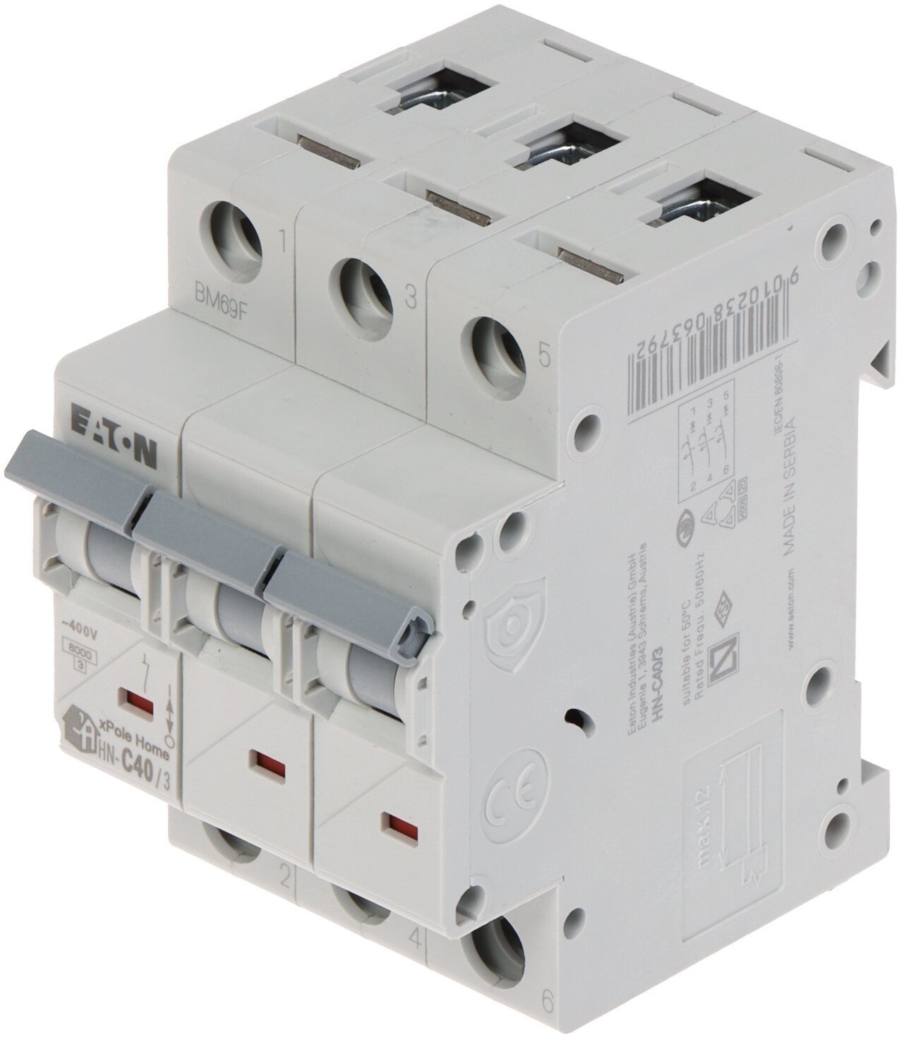 Eaton Wyłącznik nadprądowy trójfazowy 40 A TYP C (HN-C40/3)