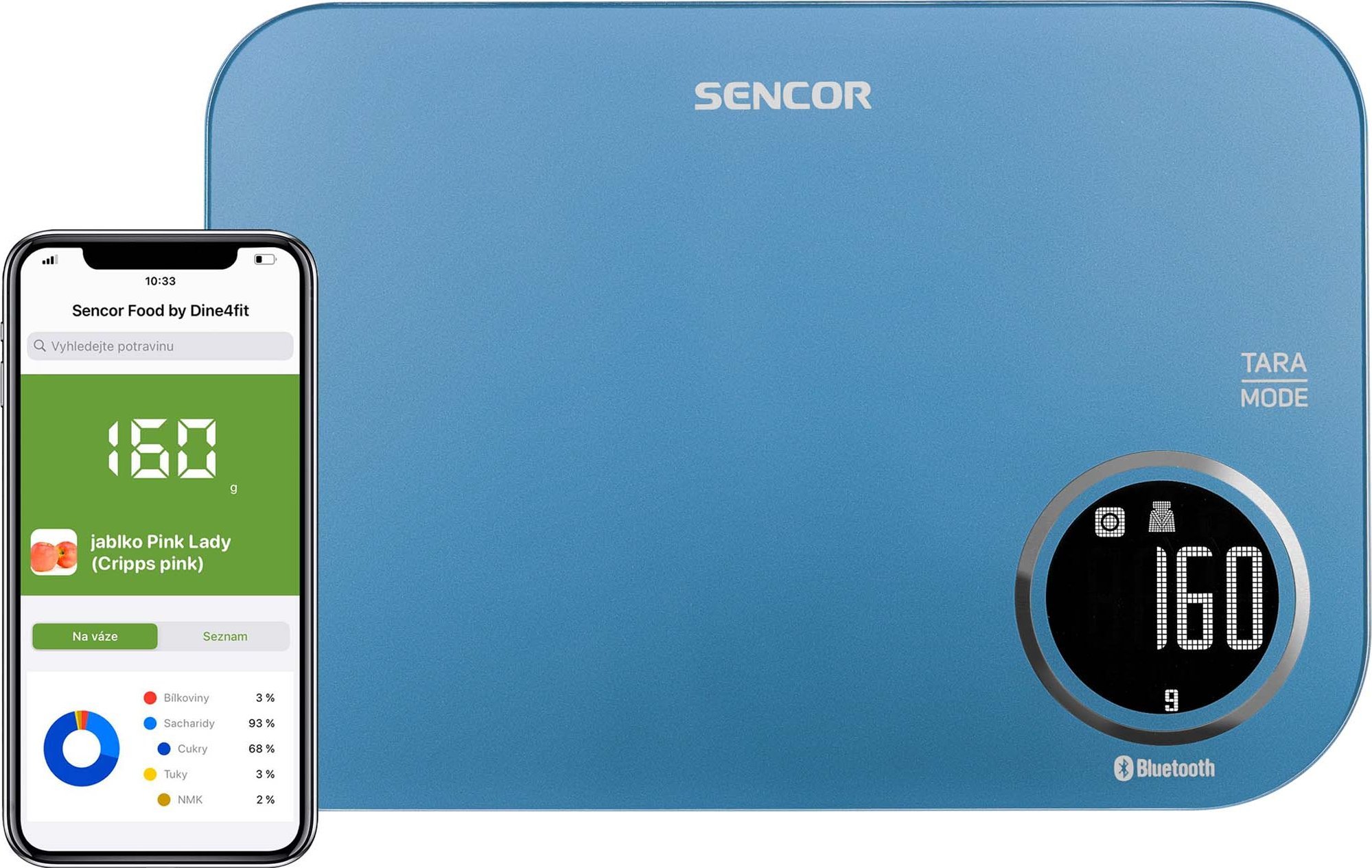 Waga kuchenna Sencor SKS 7072BL z Bluetooth