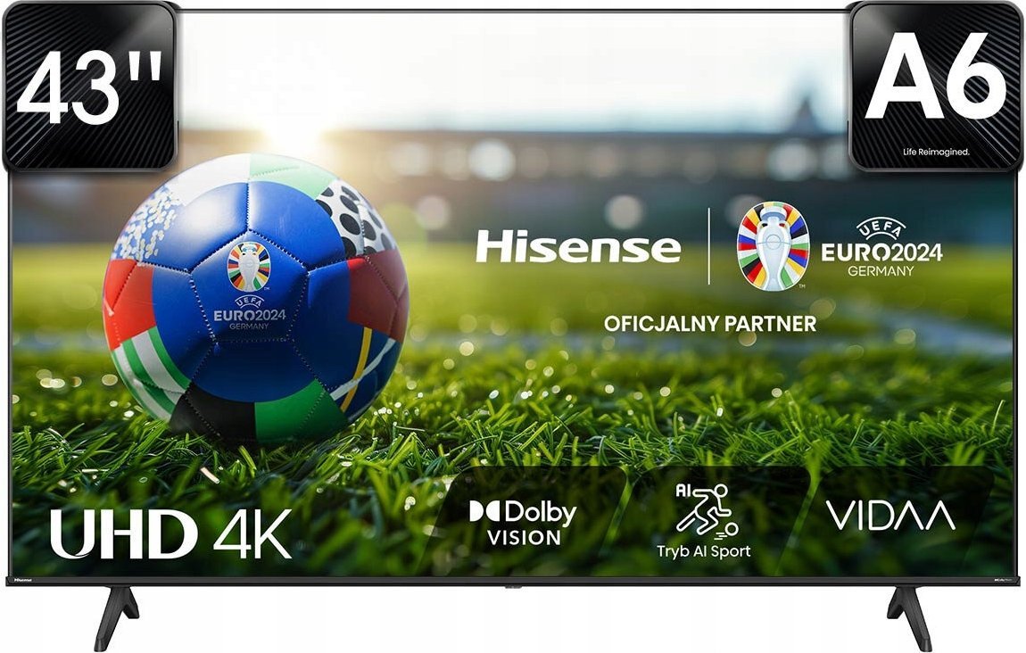 Telewizor Hisense 43A6N LED 43'' 4K Ultra HD VIDAA