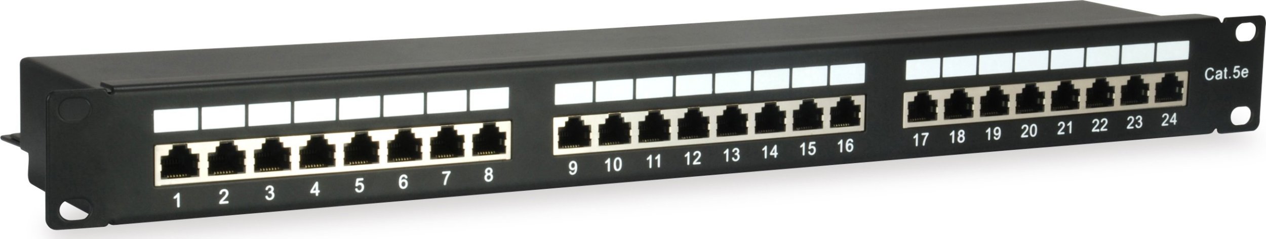 Equip Equip Patchpanel 24x RJ45 Cat5e 19" FTP 1HE schwarz