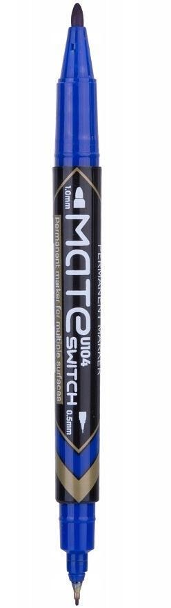 Deli Marker permanentny dwustronny nieb (12szt)