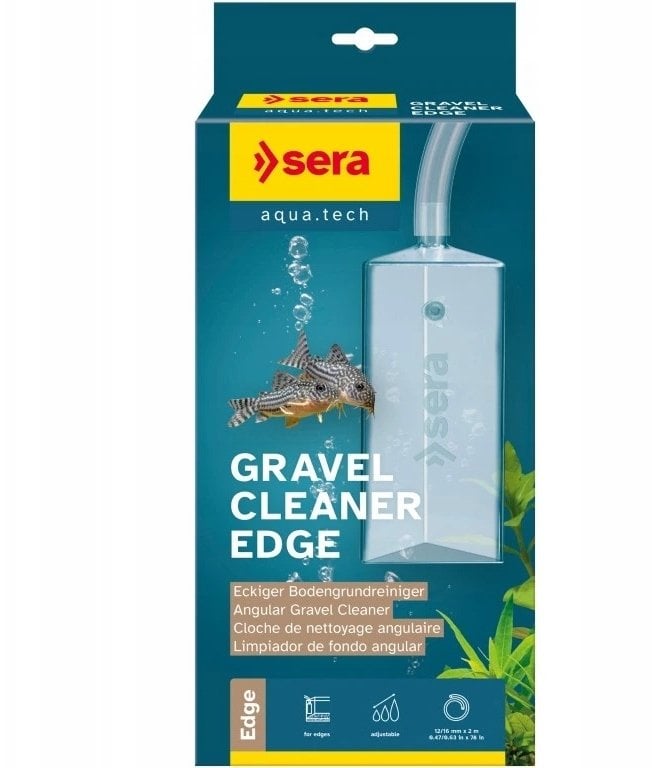 Sera Odmulacz Gravel Cleaner Edge trójkątny, 14x7 cm, wąż 12/16x2m