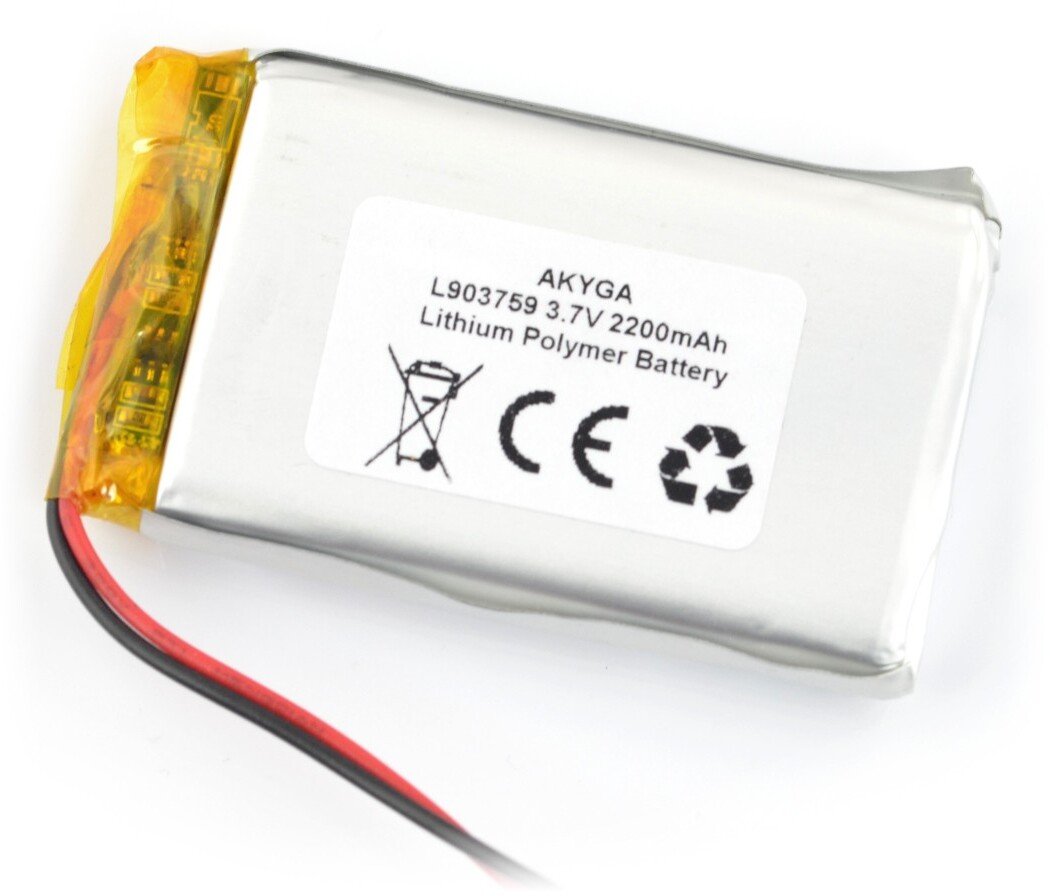 Akyga Akumuliatorius Li-Pol Akyga 2200mAh 1S 3.7V
