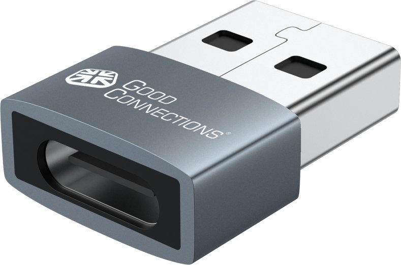 Adapter USB Good Connections USB-A - USB-C Szary (USB-AD203)