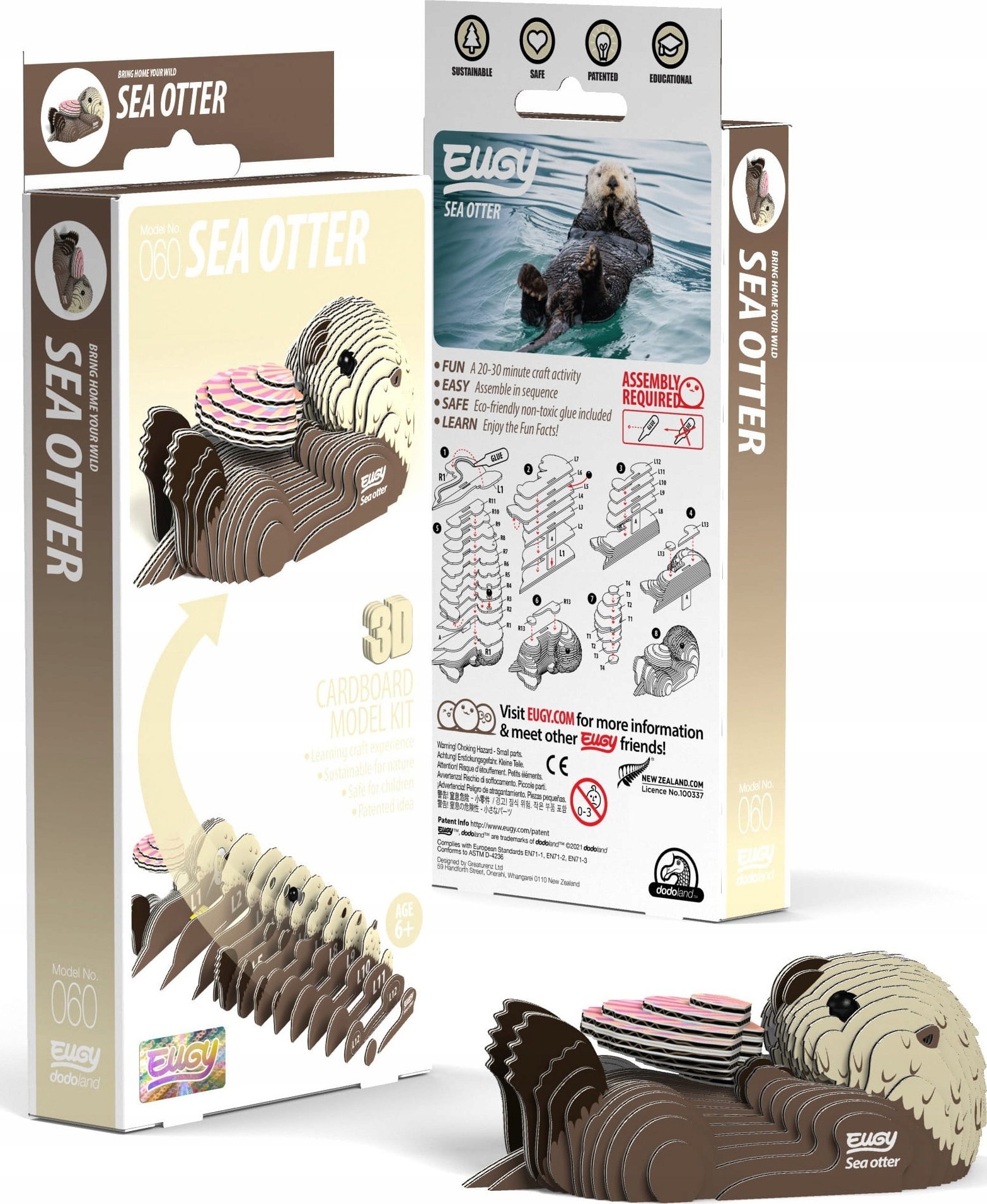 Fat Brain Toys Wydra Eugy. Eko* Układanka 3D