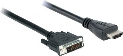 Zdjęcia - Kabel V7   HDMI - DVI-D 2m czarny  (V7E2HDMIDVID-02M)