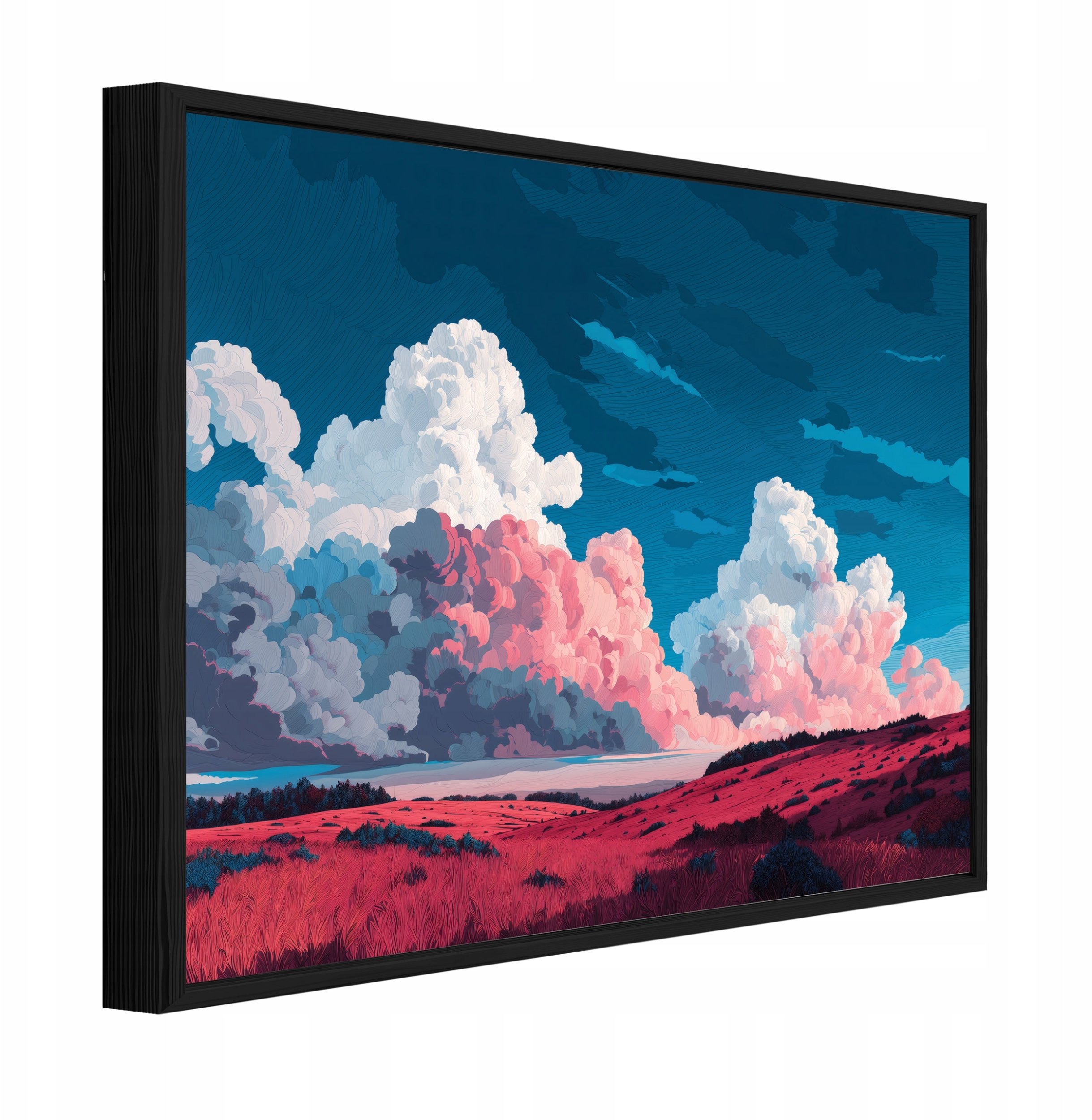 Obraz W Ramie Na Płótnie Góry Akwarela Do Sypialni Salonu 120x80