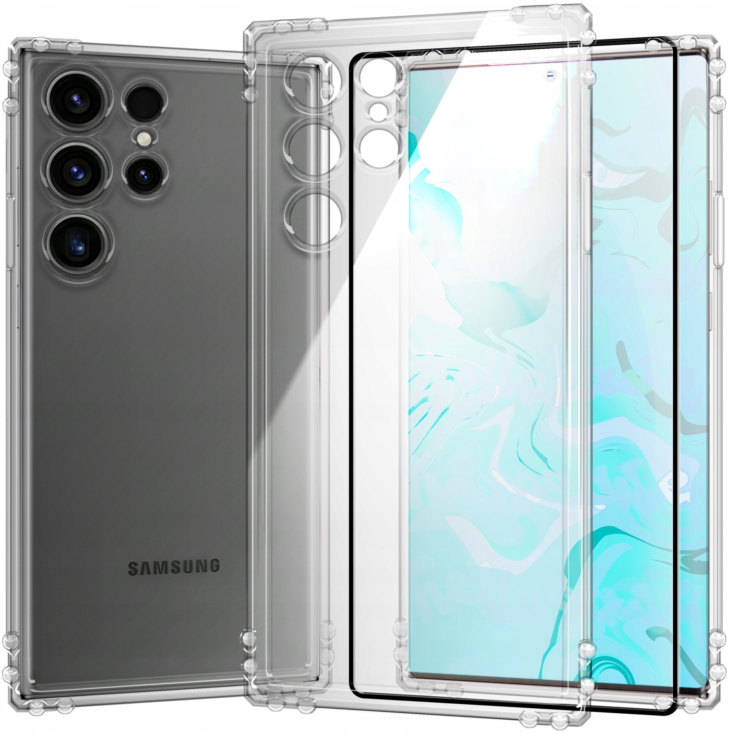 Hello Case ETUI PANCERNE DO SAMSUNG GALAXY S23 ULTRA | CASE SILIKON GUMOWE SZKŁO 9H