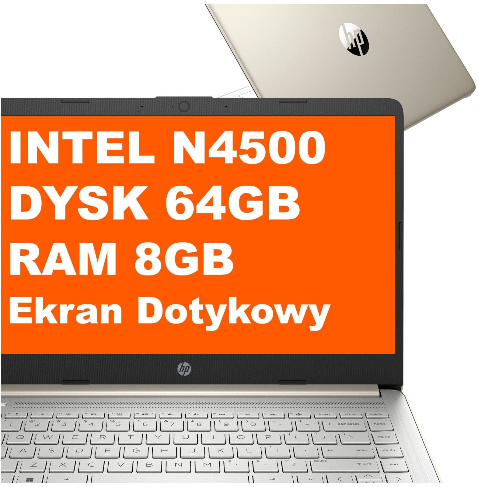 HP 14-dq3230nr Celeron N4500 / 8GB / 64GB / Dotyk / W11 (B8SW1UA)