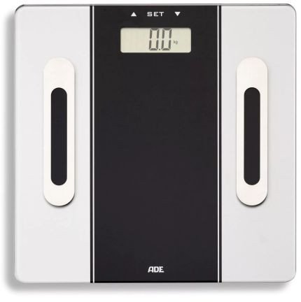 Waga łazienkowa Grundig Waga łazienkowa z analizą masy ciała, do 180 kg, 30 x 30 cm, czarny / ADE