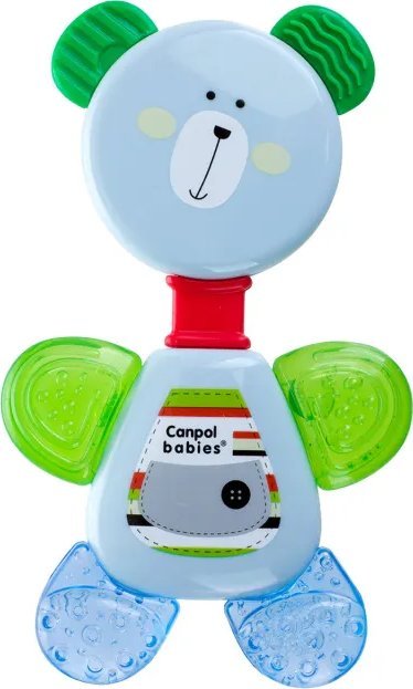 Canpol Grzechotka z gryzakiem wodnym Miś, niebieski 56/139 Canpol babies